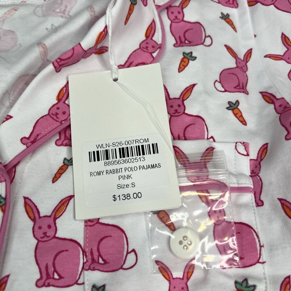 NWT Roller Rabbit Romy Rabbit Polo Pajamas Set Size S - Picture 3 of 11
